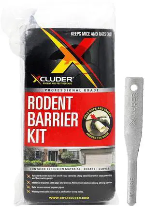 Rodent Control Fill Fabric, Large DIY Kit with Inspection and Fit Tool, Stainless Steel Wool, Stops Rats and Mice Rodent Control Fill Fabric, Large DIY Kit with Inspection and Fit Tool, Stainless Steel Wool, Stops Rats and Mice