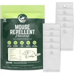Cinnamon & Peppermint Mouse Repellent Pouches | 25% Essential Oils | Hangable Rodent Deterrent for House, RV & Car, 10-Pack Cinnamon & Peppermint Mouse Repellent Pouches | 25% Essential Oils | Hangable Rodent Deterrent for House, RV & Car, 10-Pack