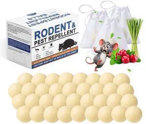 Mouse Repellent Balls 36 Pack, Peppermint Rodent Repellent for Mice and Rats, Natural Mouse Deterrent Indoor Outdoor, Long Lasting Pest Control for Home, Garage, Basement, Attic, Car Mouse Repellent Balls 36 Pack, Peppermint Rodent Repellent for Mice and Rats, Natural Mouse Deterrent Indoor Outdoor, Long Lasting Pest Control for Home, Garage, Basement, Attic, Car