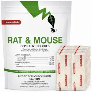 Rat & Mouse Repellent Pouches, Peppermint Oil Rodent Repellent for Home, Garage, Car, RV & Shed, Mint Scent Mouse Deterrent, 12 Pouches Rat & Mouse Repellent Pouches, Peppermint Oil Rodent Repellent for Home, Garage, Car, RV & Shed, Mint Scent Mouse Deterrent, 12 Pouches