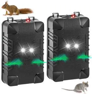 2 Pcs Under Hood Rodent Repeller with Strobe Light & 3 Power Supply Methods, Professional Ultrasonic Mouse Repellent Rat Squirrel Deterrent for 12V Cars Trucks RV Engine Bay Warehouse Attic 2 Pcs Under Hood Rodent Repeller with Strobe Light & 3 Power Supply Methods, Professional Ultrasonic Mouse Repellent Rat Squirrel Deterrent for 12V Cars Trucks RV Engine Bay Warehouse Attic