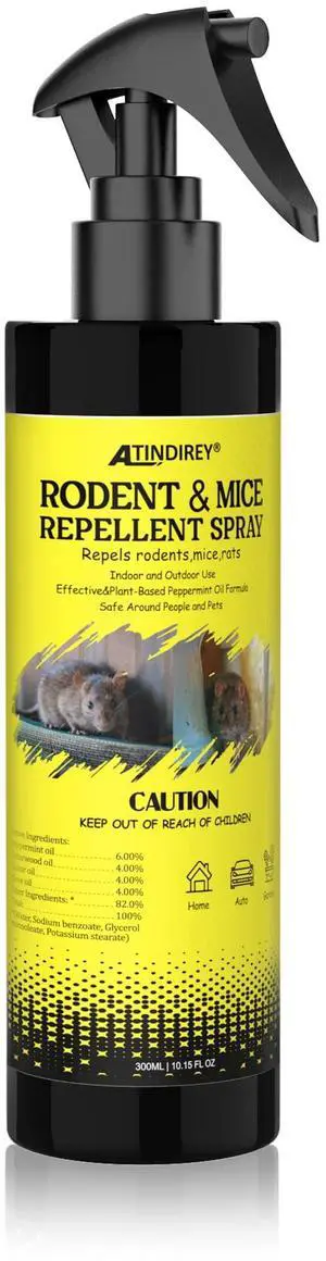Peppermint Oil Spray for Rodents,Mouce Repellent for Car Engines,300ml Peppermint Oil Spray for Rodents,Mouce Repellent for Car Engines,300ml