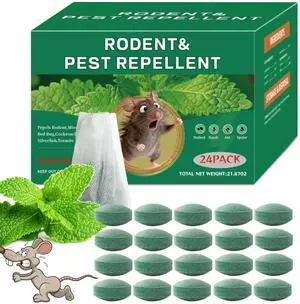 24 Pack Natural Mice Repellent Balls for Home - Peppermint Oil, Family & Pet Safe Rodent Deterrent for Indoor Outdoor Use, Garage, Garden, Caravan - Long Lasting Insect Repellen 24 Pack Natural Mice Repellent Balls for Home - Peppermint Oil, Family & Pet Safe Rodent Deterrent for Indoor Outdoor Use, Garage, Garden, Caravan - Long Lasting Insect Repellen