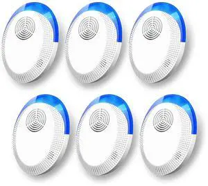 Ultrasonic Pest Repeller Indoor Plug-in, Rodent and Insect Deterrent for Mice, Cockroaches, Spiders, Ants and More (6 Pack) Ultrasonic Pest Repeller Indoor Plug-in, Rodent and Insect Deterrent for Mice, Cockroaches, Spiders, Ants and More (6 Pack)