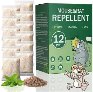 Repellent Pouches,Mouse Repellent Pouches with Peppermint Oils, Natural Rat Repellent Indoor Outdoor, Extra-Strength Rodent Control for Nesting Prevention in Garage, RV, Basement, 12 Pack Repellent Pouches,Mouse Repellent Pouches with Peppermint Oils, Natural Rat Repellent Indoor Outdoor, Extra-Strength Rodent Control for Nesting Prevention in Garage, RV, Basement, 12 Pack