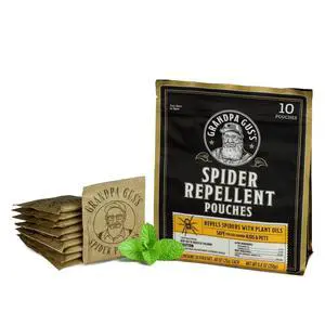Natural Spider Repellent Pouches, Peppermint and Lemongrass Oil Indoor Spider Deterrent, Wolf Spider Repellent, Closet, Basement, Cabin, Shed, RV and Garage, 10 Pack Natural Spider Repellent Pouches, Peppermint and Lemongrass Oil Indoor Spider Deterrent, Wolf Spider Repellent, Closet, Basement, Cabin, Shed, RV and Garage, 10 Pack