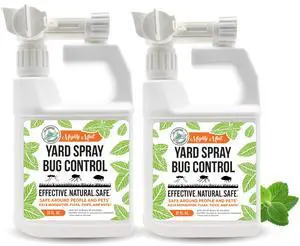 Peppermint Oil Lawn & Yard Bug Control Spray Natural Outdoor Pest Repellent for Fleas, Ticks, Mosquitoes, Ants, and More Plant-Based, Extra-Strength Formula 32 oz (Pack of 2) Peppermint Oil Lawn & Yard Bug Control Spray Natural Outdoor Pest Repellent for Fleas, Ticks, Mosquitoes, Ants, and More Plant-Based, Extra-Strength Formula 32 oz (Pack of 2)