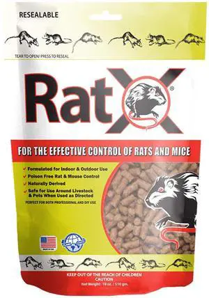 Rodent Control Bait Pellets for Rats & Mice Poison Free, Pet Safe Indoor & Outdoor Use Pellets 18 oz. Bag Rodent Control Bait Pellets for Rats & Mice Poison Free, Pet Safe Indoor & Outdoor Use Pellets 18 oz. Bag
