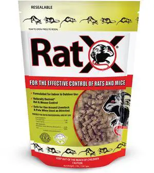 RatX All-Natural Non-Toxic Humane Rat and Mouse Killer Pellets, 3 lb. Bag RatX All-Natural Non-Toxic Humane Rat and Mouse Killer Pellets, 3 lb. Bag