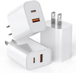 USB C Charger Block, 3Pack 20W Dual Port USB C Wall Charger Plug USB C Charger Block, 3Pack 20W Dual Port USB C Wall Charger Plug