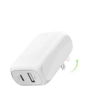 42W Dual Port Charger Block, USB-C + USB-A Charger Super Fast Charging - Samsung Galaxy S25, Apple iPhone 17, Air, Pro, Pro Max, iPad, AirPods, Apple Watch, Nintendo Switch 2 & More - White 42W Dual Port Charger Block, USB-C + USB-A Charger Super Fast Charging - Samsung Galaxy S25, Apple iPhone 17, Air, Pro, Pro Max, iPad, AirPods, Apple Watch, Nintendo Switch 2 & More - White