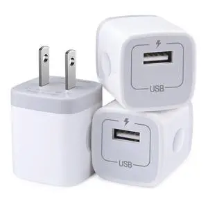 USB Wall Charger, Charger Block, 3-Pack Charging Cube 1A/5V One-Port Charging Block charger Box for iPhone 17e 17 Air 17 Pro Max 16 15 14 13 12 11,SE,XR/XS/X/8,iPad,Samsung Galaxy S26 A17,LG,Pixel 10a USB Wall Charger, Charger Block, 3-Pack Charging Cube 1A/5V One-Port Charging Block charger Box for iPhone 17e 17 Air 17 Pro Max 16 15 14 13 12 11,SE,XR/XS/X/8,iPad,Samsung Galaxy S26 A17,LG,Pixel 10a