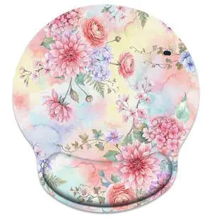Ergonomic Mouse Pad with Wrist Support Pink Flowers Peonies Floral Non-Slip Rubber Base Mousepad for Home Office Gaming Working Computers Laptop Easy Typing & Pain Relief Ergonomic Mouse Pad with Wrist Support Pink Flowers Peonies Floral Non-Slip Rubber Base Mousepad for Home Office Gaming Working Computers Laptop Easy Typing & Pain Relief