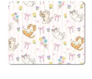Cute Pink Cat Mouse Pad, Cute Desk Laptop Desktop Mouse Pad for Home Office Work Gaming Women Girls, Gifts for Cat Lovers, 9.4x7.8 Inch Cute Pink Cat Mouse Pad, Cute Desk Laptop Desktop Mouse Pad for Home Office Work Gaming Women Girls, Gifts for Cat Lovers, 9.4x7.8 Inch