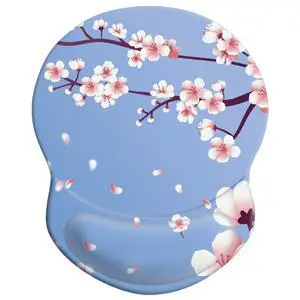 Mouse Pad with Ergonomic Gel-Filled Wrist Rest and Non-Slip PU Base, Comfortable & Accurate Computer Mouse Pad with Support for Home Office Working Studying (Cherry Blossom) Mouse Pad with Ergonomic Gel-Filled Wrist Rest and Non-Slip PU Base, Comfortable & Accurate Computer Mouse Pad with Support for Home Office Working Studying (Cherry Blossom)