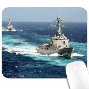 9.5x7.9 Inch Office/Gaming Mouse Pad, U.S. Navy Arleigh Burke - Class Destroyer Sailing on The Ocean Patriotic Military Theme Cute Anti-Slip Mat for Desk 9.5x7.9 Inch Office/Gaming Mouse Pad, U.S. Navy Arleigh Burke - Class Destroyer Sailing on The Ocean Patriotic Military Theme Cute Anti-Slip Mat for Desk