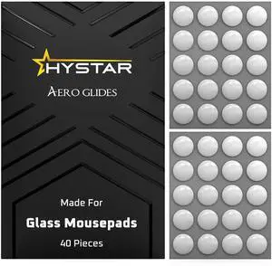 Aero Glides | 40 Dot Mouse Skates for Glass Mousepad | High-Density PTFE | Rounded and Polished for Quiet Use Aero Glides | 40 Dot Mouse Skates for Glass Mousepad | High-Density PTFE | Rounded and Polished for Quiet Use