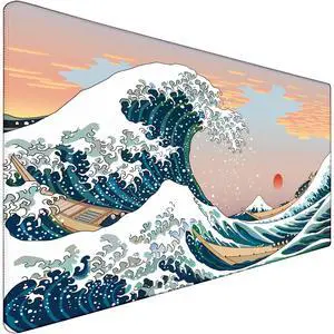 Large Mouse Pad, DeskMat Office Desk Pad, Extended Large MouseMat for PC, Stitched Edges Gamer Mousepad 31.5 X 15.7 Inch Long Mice Pad, Sunset Sea Large Mouse Pad, DeskMat Office Desk Pad, Extended Large MouseMat for PC, Stitched Edges Gamer Mousepad 31.5 X 15.7 Inch Long Mice Pad, Sunset Sea