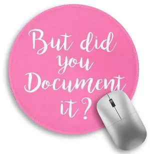 Funny Work Mouse Pad, Small Round Mouse Pads for Desk, Cute Mini Travel Mousepad for Wireless Computer Laptop, Office Desk Accessories, But Did You Document It, 8.6 x 8.6 inch Funny Work Mouse Pad, Small Round Mouse Pads for Desk, Cute Mini Travel Mousepad for Wireless Computer Laptop, Office Desk Accessories, But Did You Document It, 8.6 x 8.6 inch