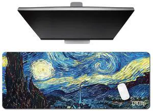 Gaming Mouse Pad, 40"x16" Large Non-Slip Rubber Base Mousepad, XXL Extended Keyboard Mouse Mat, Stitched Edges Office Desk Pad, Mouse Pad for Full Desk, Computer Keyboard Mouse Mat, Starry Night Gaming Mouse Pad, 40"x16" Large Non-Slip Rubber Base Mousepad, XXL Extended Keyboard Mouse Mat, Stitched Edges Office Desk Pad, Mouse Pad for Full Desk, Computer Keyboard Mouse Mat, Starry Night