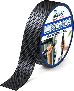 Black Rubber Grip Tape 1in x 33ft Ultra-Thin Ultra Strong Adhesive Anti-Slip Textured Tape, Waterproof Heat Resistant Wear-Resistant Non-Slip Cushion Pad for Handlec Black Rubber Grip Tape 1in x 33ft Ultra-Thin Ultra Strong Adhesive Anti-Slip Textured Tape, Waterproof Heat Resistant Wear-Resistant Non-Slip Cushion Pad for Handlec
