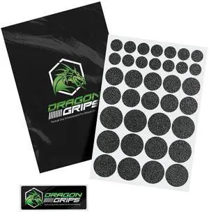 Circle Grip Stickers, 36 Pcs Black Rubber Grip Tape for Guns, Phone Cases, Mouse, Laptops, Controllers, and Tools, Multipurpose Rubber Stickers Non Slip, Waterproof, Made in USA Circle Grip Stickers, 36 Pcs Black Rubber Grip Tape for Guns, Phone Cases, Mouse, Laptops, Controllers, and Tools, Multipurpose Rubber Stickers Non Slip, Waterproof, Made in USA