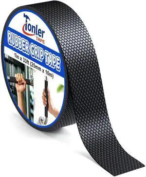Black Rubber Grip Tape, Ultra Strong Adhesive Anti-Slip Textured Tape, Waterproof & Heat Resistant Cushion Pad for Handles Black Rubber Grip Tape, Ultra Strong Adhesive Anti-Slip Textured Tape, Waterproof & Heat Resistant Cushion Pad for Handles