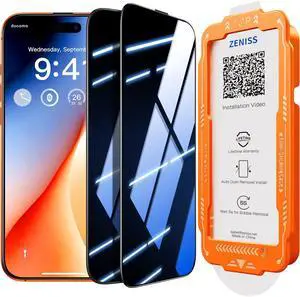 Hardness for iPhone 17 Pro Privacy Screen Protector 12FT Military Grade Protection (Scratch, Shatter, Drop Resistance) Tempered Glass Full Coverage 6.3", 2 Pack with De-Bubble Card Hardness for iPhone 17 Pro Privacy Screen Protector 12FT Military Grade Protection (Scratch, Shatter, Drop Resistance) Tempered Glass Full Coverage 6.3", 2 Pack with De-Bubble Card