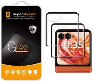 Designed for Motorola Razr 2026/2025/2024 (Front Screen Only) Tempered Glass Screen Protector, Anti Scratch, Bubble Free (Black) Designed for Motorola Razr 2026/2025/2024 (Front Screen Only) Tempered Glass Screen Protector, Anti Scratch, Bubble Free (Black)