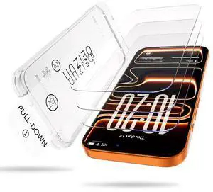 for iPhone 17 Pro Screen Protector, 3-Pack 9H+ Tempered Glass, Easy Installation, Bubble-Free & Dust-Free, Case Friendly, Full Coverage, 3D Curved Edges for iPhone 17 Pro Screen Protector, 3-Pack 9H+ Tempered Glass, Easy Installation, Bubble-Free & Dust-Free, Case Friendly, Full Coverage, 3D Curved Edges