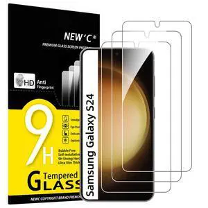 3 Pack Designed for Samsung Galaxy S24 Screen Protector Tempered Glass,(NON Compatible with S24 Plus, S24 Ultra), Case Friendly Ultra Resistant 3 Pack Designed for Samsung Galaxy S24 Screen Protector Tempered Glass,(NON Compatible with S24 Plus, S24 Ultra), Case Friendly Ultra Resistant