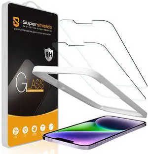 Designed for iPhone 17e, 16e, 14, 13, 13 Pro (6.1 inch) Tempered Glass Screen Protector with (Easy Installation Tray) Anti Scratch, Bubble Free Designed for iPhone 17e, 16e, 14, 13, 13 Pro (6.1 inch) Tempered Glass Screen Protector with (Easy Installation Tray) Anti Scratch, Bubble Free