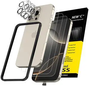 3x for iPhone 16 Pro Screen Protector (6.3 inches)+ 3x Camera Lens Protector, Sensor Protection, Case Friendly Tempered Glass Film + Dust Plug- Easy installation tool include 3x for iPhone 16 Pro Screen Protector (6.3 inches)+ 3x Camera Lens Protector, Sensor Protection, Case Friendly Tempered Glass Film + Dust Plug- Easy installation tool include