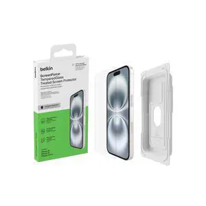 ScreenForce TemperedGlass Treated Screen Protector for iPhone 16, 15 and 14 Pro - Slim & Scratch-Resistant - Includes Easy Align Tray for Bubble Free Application ScreenForce TemperedGlass Treated Screen Protector for iPhone 16, 15 and 14 Pro - Slim & Scratch-Resistant - Includes Easy Align Tray for Bubble Free Application