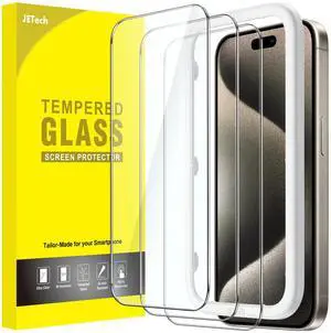 Screen Protector for iPhone 15 Pro Max 6.7-Inch, Tempered Glass Film with Easy Installation Tool, Case-Friendly, HD Clear, 3-Pack Screen Protector for iPhone 15 Pro Max 6.7-Inch, Tempered Glass Film with Easy Installation Tool, Case-Friendly, HD Clear, 3-Pack