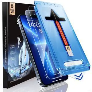 Pack for iPhone 13 Pro Max/iPhone 14 Plus 6.7 inch Tempered Glass Screen Protector, Auto Dust-Elimination Installation, Bubble Free, HD Clear, Easy Installation Pack for iPhone 13 Pro Max/iPhone 14 Plus 6.7 inch Tempered Glass Screen Protector, Auto Dust-Elimination Installation, Bubble Free, HD Clear, Easy Installation