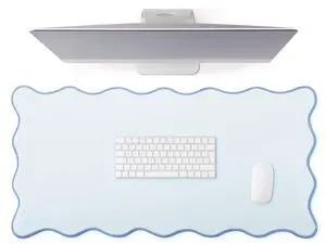 Scalloped Desk Mat Large Desk Pad Cute Coquette Table Mat Back to School Preppy Table Make up Pad Nonslip Graduation Gift with Stitching Waterproof Gaming(Blue,31.5 x 15.8 Inches) Scalloped Desk Mat Large Desk Pad Cute Coquette Table Mat Back to School Preppy Table Make up Pad Nonslip Graduation Gift with Stitching Waterproof Gaming(Blue,31.5 x 15.8 Inches)