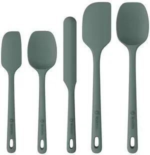 5 Pieces Silicone Spatula Set, Food Grade Rubber Spatula, Upgrade Strong Handle with Ergonomic Grip, Heat Resistant Up to 600°F for Nonstick Cookware, Cooking 5 Pieces Silicone Spatula Set, Food Grade Rubber Spatula, Upgrade Strong Handle with Ergonomic Grip, Heat Resistant Up to 600°F for Nonstick Cookware, Cooking