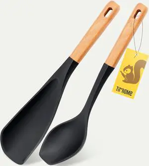 Spatula Spoon 2-Pack, Silicone Cooking Spoon for Nonstick Cookwares, Multifunction Kitchen Utensils for Cooking, Serving, Mixing, Scoop, Scrape and More Spatula Spoon 2-Pack, Silicone Cooking Spoon for Nonstick Cookwares, Multifunction Kitchen Utensils for Cooking, Serving, Mixing, Scoop, Scrape and More