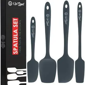 Silicone Spatula Set 600°F - High Heat Resistant Nonstick, Small and Large Kitchen Spatulas - Flexible BPA Free Professional Grade Cookware - Utensils for Cooking, Baking, Mixing(4 Pcs, Grey) Silicone Spatula Set 600°F - High Heat Resistant Nonstick, Small and Large Kitchen Spatulas - Flexible BPA Free Professional Grade Cookware - Utensils for Cooking, Baking, Mixing(4 Pcs, Grey)