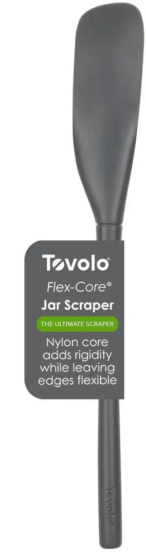 Silicone Jar Spatula Long Handled Rubber Scraping Scooping Tool for Peanut Butter Jam Jelly Jars Blenders, Extra Long Flex Core Silicone Jar Scraper Dishwasher Safe BPA Free, Charcoal Gray Silicone Jar Spatula Long Handled Rubber Scraping Scooping Tool for Peanut Butter Jam Jelly Jars Blenders, Extra Long Flex Core Silicone Jar Scraper Dishwasher Safe BPA Free, Charcoal Gray