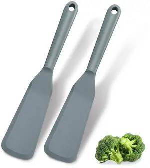 Silicone Spatulas for Cooking Heat Resistant Pancake Spatula, Non Stick Long Omelette Spatula Turner Bpa Free 2 Pieces for Crepes Egg Burgers Pizza Cookie (Grey) Silicone Spatulas for Cooking Heat Resistant Pancake Spatula, Non Stick Long Omelette Spatula Turner Bpa Free 2 Pieces for Crepes Egg Burgers Pizza Cookie (Grey)