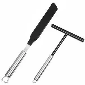 2Pcs Crepe Pan Maker Batter Spreader Spatula, Crepe Spreader and Spatula Set, Stainless Steel Crepe Spreader Tool, Cake Turner Kitchen Utensils With Hanging Hole 2Pcs Crepe Pan Maker Batter Spreader Spatula, Crepe Spreader and Spatula Set, Stainless Steel Crepe Spreader Tool, Cake Turner Kitchen Utensils With Hanging Hole