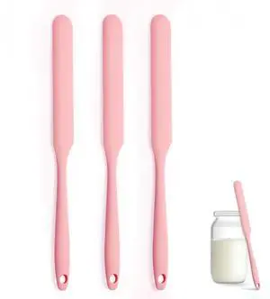 Silicone Jar Spatula Set of 3, Long Handle Skinny Spatula and Spurtle for Sourdough Starter, Flexible Jar Scraper for Peanut Butter, Jam, Icing, Cream with No Batter Left Behind (3) Silicone Jar Spatula Set of 3, Long Handle Skinny Spatula and Spurtle for Sourdough Starter, Flexible Jar Scraper for Peanut Butter, Jam, Icing, Cream with No Batter Left Behind (3)