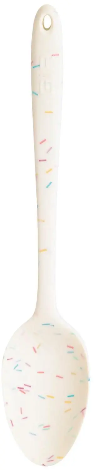 Get It Right Silicone Spoon, High Heat Resistant Kitchen Tool - Non toxic cooking utensils for Nonstick Cookware, Cooking, Baking and Mixing, Ultimate - 13IN, Sprinkles Get It Right Silicone Spoon, High Heat Resistant Kitchen Tool - Non toxic cooking utensils for Nonstick Cookware, Cooking, Baking and Mixing, Ultimate - 13IN, Sprinkles
