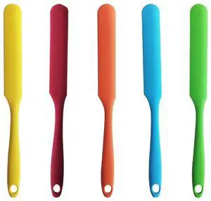 Pack 9.69 Inch Silicone Spatula Set, Heat Resistant Jar Scrapers with Long Handles, Non-Stick Butter Spreaders for Cake Frosting, Jam, Kitchen, Bakery, Mixing Bowl, Dishwasher Safe Pack 9.69 Inch Silicone Spatula Set, Heat Resistant Jar Scrapers with Long Handles, Non-Stick Butter Spreaders for Cake Frosting, Jam, Kitchen, Bakery, Mixing Bowl, Dishwasher Safe