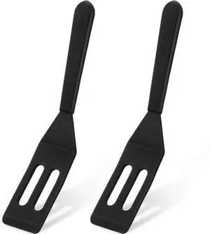 Mini Brownie Serving Spatula Flexible Nonstick Silicone Serve Turner Heat-Resistant Cookie Slotted Spatula for Flip Egg in Small Frying Pan Cookie Batter Lemon Squares(Black,2 Pieces) Mini Brownie Serving Spatula Flexible Nonstick Silicone Serve Turner Heat-Resistant Cookie Slotted Spatula for Flip Egg in Small Frying Pan Cookie Batter Lemon Squares(Black,2 Pieces)