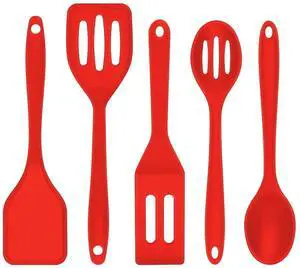 5PC Mini Spatula Silicone, Red Small Spatula Silicone, Small Brownie Spatula Easy to Clean, Small Spatulas for Kitchen Use 5PC Mini Spatula Silicone, Red Small Spatula Silicone, Small Brownie Spatula Easy to Clean, Small Spatulas for Kitchen Use
