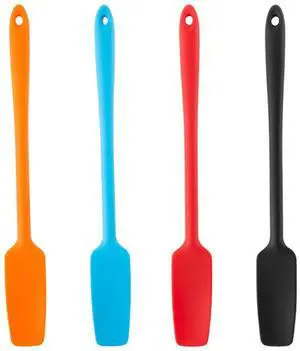 4 Pcs Silicone Jar Spatulas with Long Handle, Non-Stick Rubber Spatula Heat Resistant Silicone Scraper Spatulas for Baking Cooking Blenders Mixing 4 Pcs Silicone Jar Spatulas with Long Handle, Non-Stick Rubber Spatula Heat Resistant Silicone Scraper Spatulas for Baking Cooking Blenders Mixing
