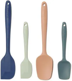 Set of 4 High Heat Resistant Silicone Spatulas Flexible Kitchen Utensils for Cooking & Baking, CTG-00-S4SD Set of 4 High Heat Resistant Silicone Spatulas Flexible Kitchen Utensils for Cooking & Baking, CTG-00-S4SD